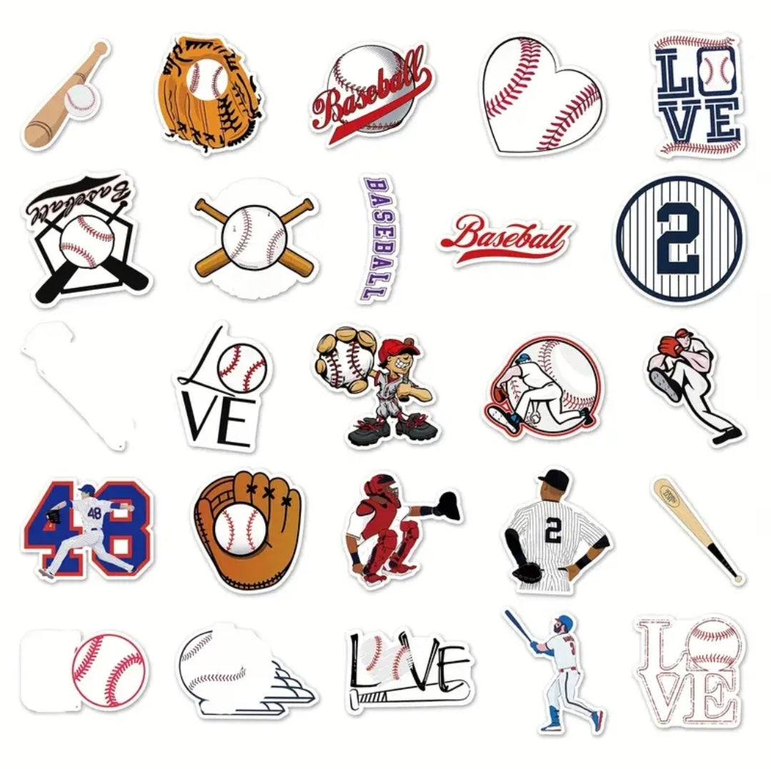 Take me out to the ball field sticker stash