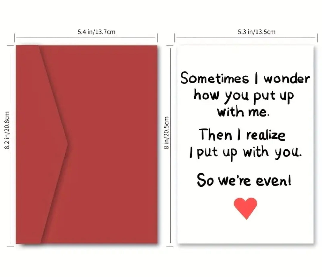 "Put up With You" card