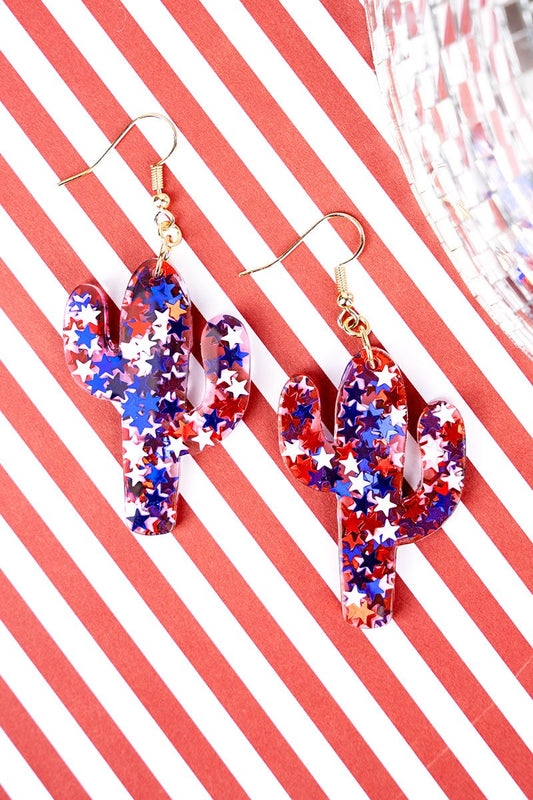 Patriotic Patty Cactus Earrings