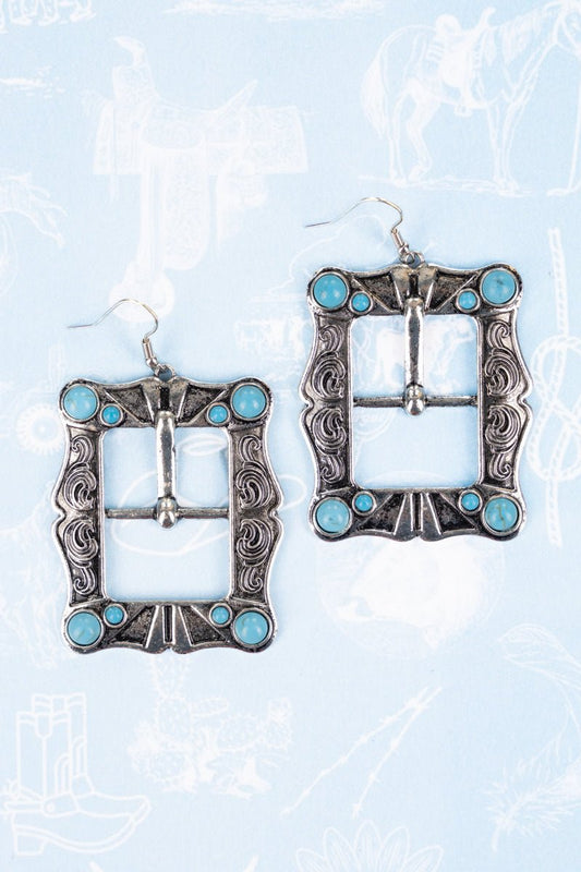 Lansing Belt Buckle Earrings