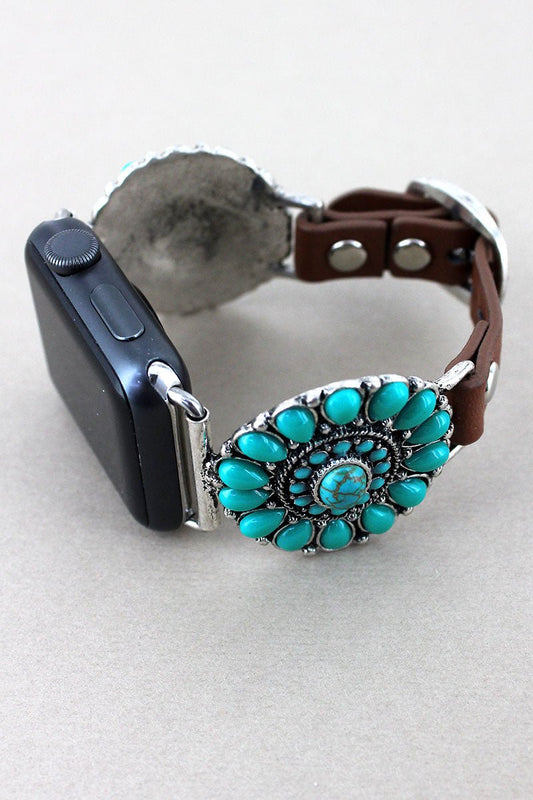 Turquoise Blossom Watch Band