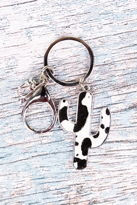 Spring City Cow Cactus Key Chain