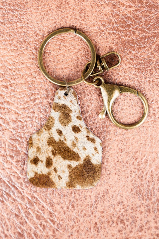 Sunset Canyon Cow Tag Key Chain