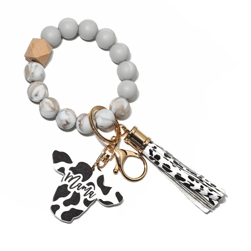 Mama Cow Wristlet Keychains