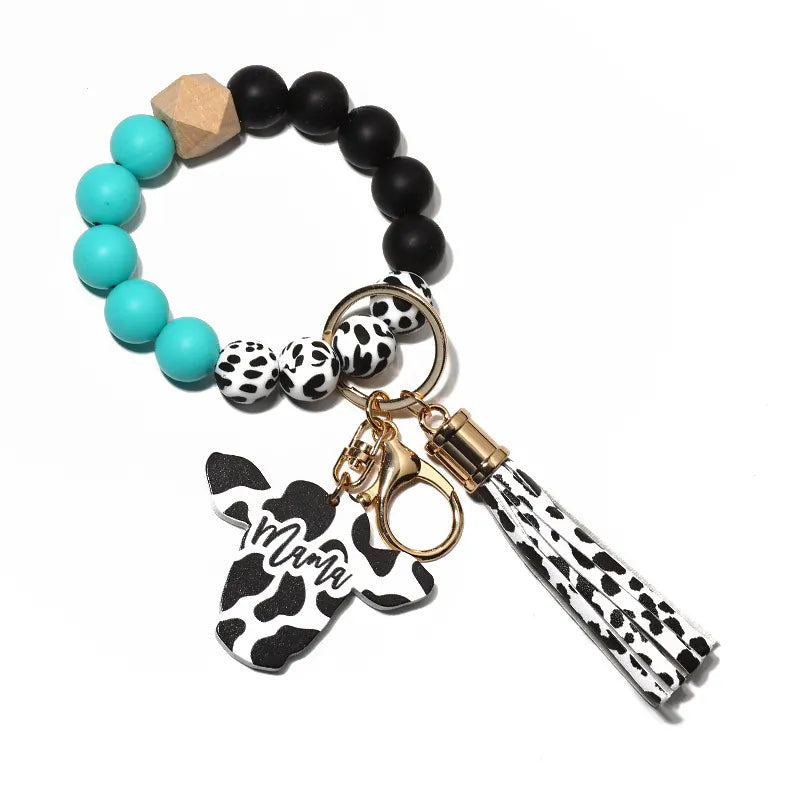 Mama Cow Wristlet Keychains