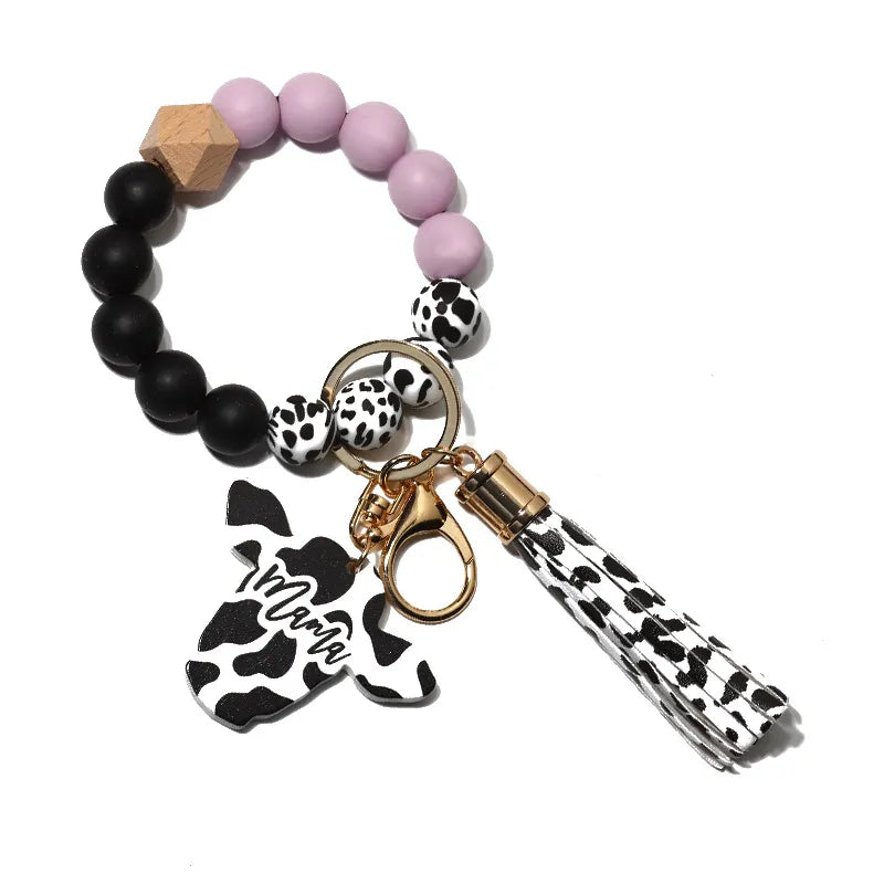 Mama Cow Wristlet Keychains