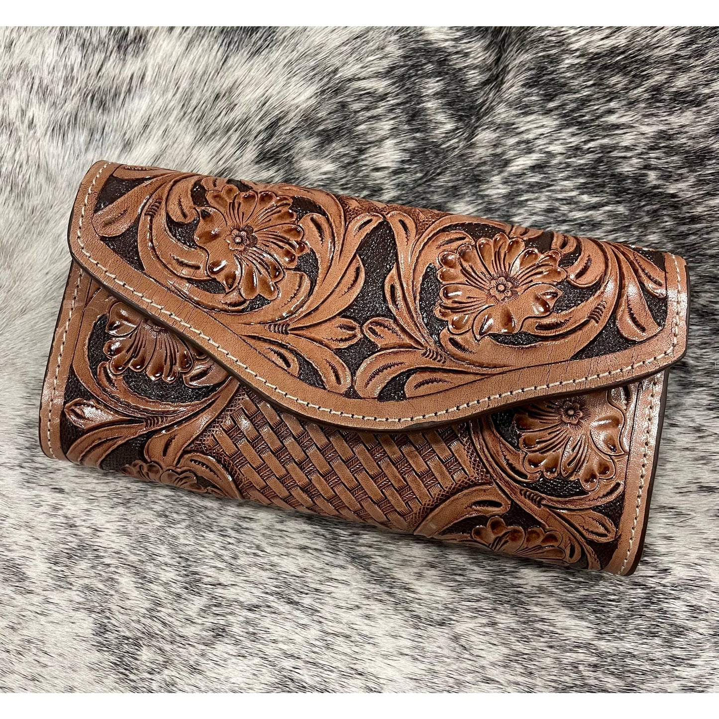 Tooled Tri-fold wallet