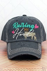 "Raising My Herd" Distressed Cap