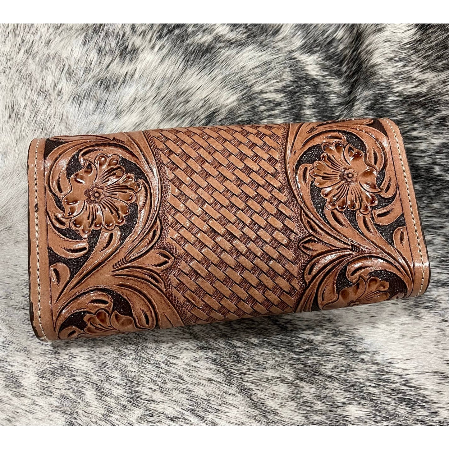 Tooled Tri-fold wallet